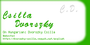 csilla dvorszky business card